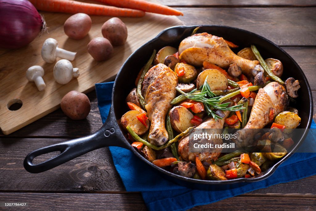 Skillet Chicken And Vegetables