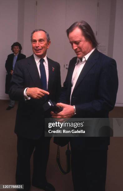 Michael Bloomberg and Patrick McMullan attend Aperture's 50th Anniversary Golden Gala Benefit at Sotheby's in New York City on January 9, 2003.