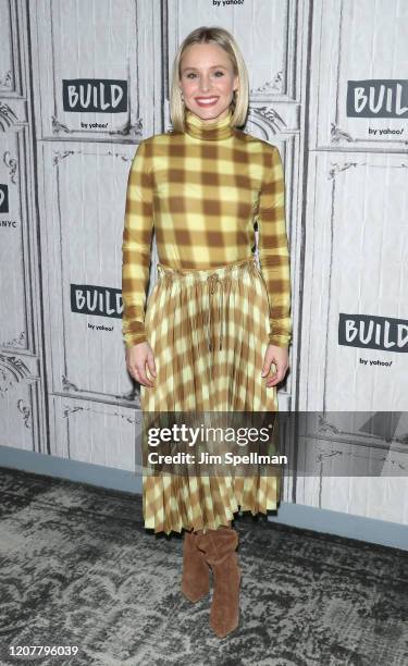 Actress Kristen Bell attends the Build Series to discuss her product line Hello Bello at Build Studio on February 21, 2020 in New York City.