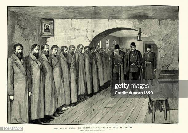Womens Prison In Siberia Russia 19th Century High-Res Vector