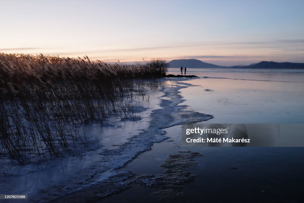 Icy lake