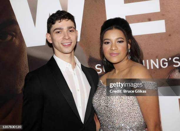 Isaac Powell and Shereen Pimintel pose at the opening night after party for the revival of Ivo van Hove's "West Side Story" on Broadway at The IAC...