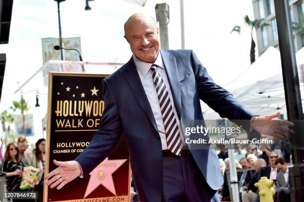 Dr. Phil McGraw is honored with a Star on the Hollywood Walk of Fame on February 21, 2020 in Hollywood, California.