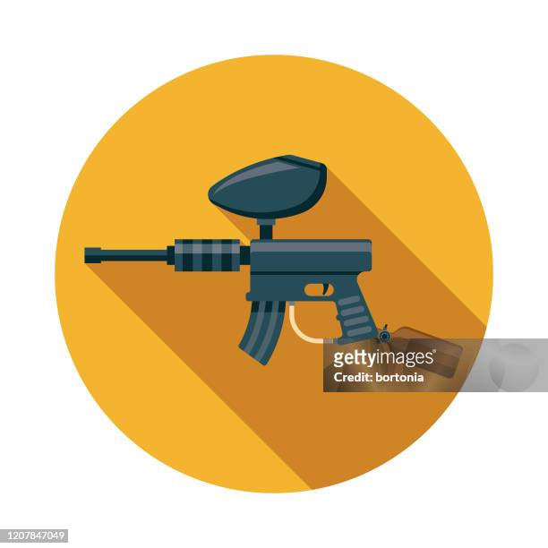 paintball gun icon - paintball stock illustrations