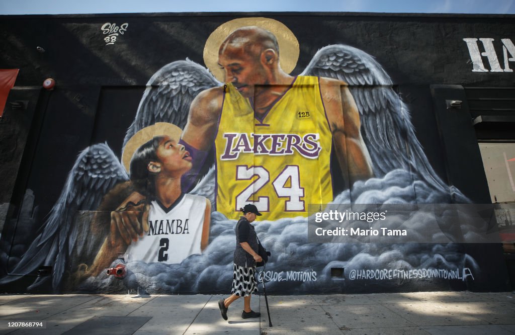 Los Angeles Lakers Legend Kobe Bryant Memorialized Across L.A. In Murals