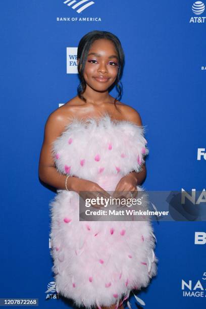 Marsai Martin attends the 51st NAACP Image Awards non-televised Awards Dinner on February 21, 2020 in Hollywood, California.