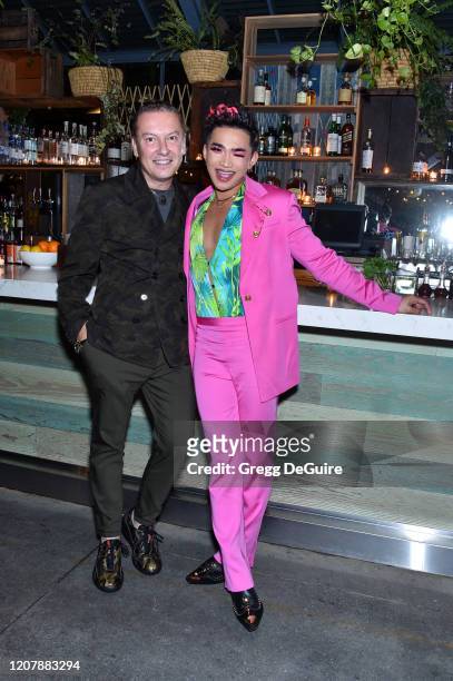 Global President at Markwins Beauty Brands Stefano Curti and Bretman Rock attend Jungle Rock x wet n wild on February 21, 2020 in Los Angeles,...