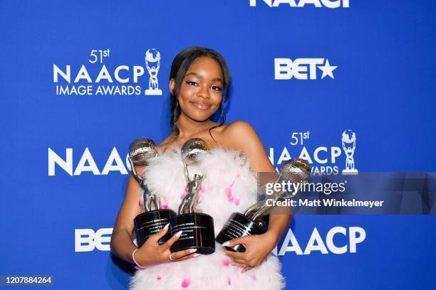 Marsai Martin attends the 51st NAACP Image Awards non-televised Awards Dinner on February 21, 2020 in Hollywood, California.