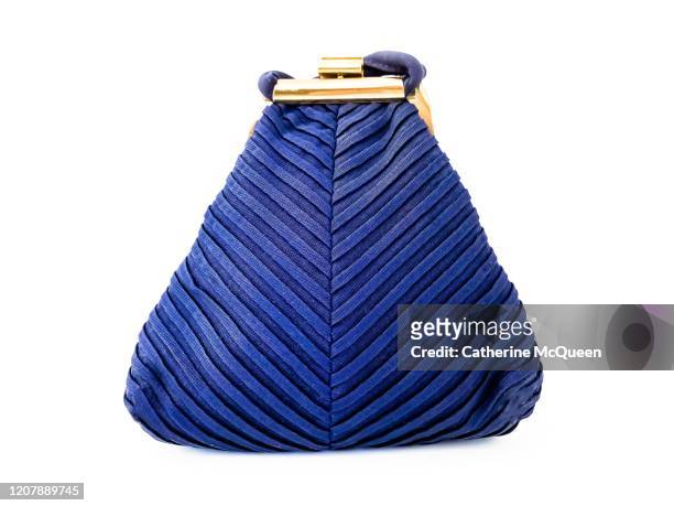 blue vintage clutch purse - blue purse stock pictures, royalty-free photos & images