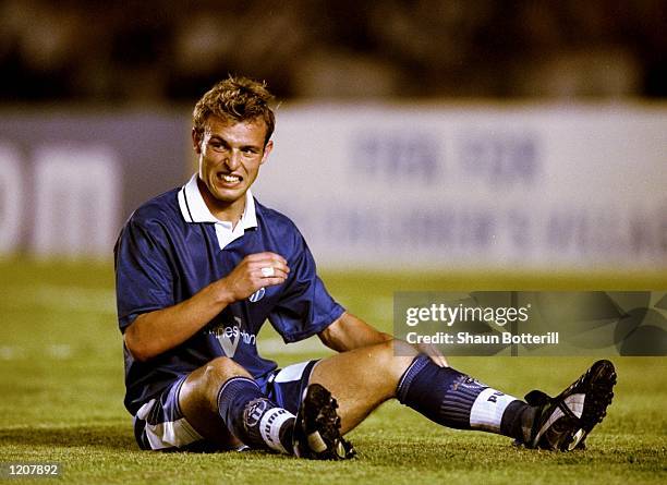 Michael Curcija of South Melbourne on the deck during the FIFA Club World Championship group B match against Vasco da Gama at the Maracana Stadium in...