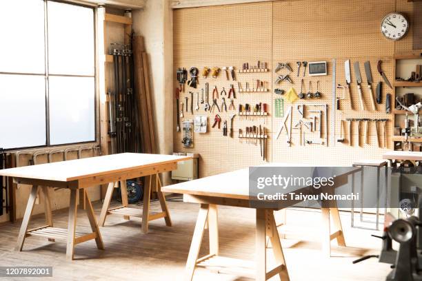unmanned workshop - workbench stock pictures, royalty-free photos & images