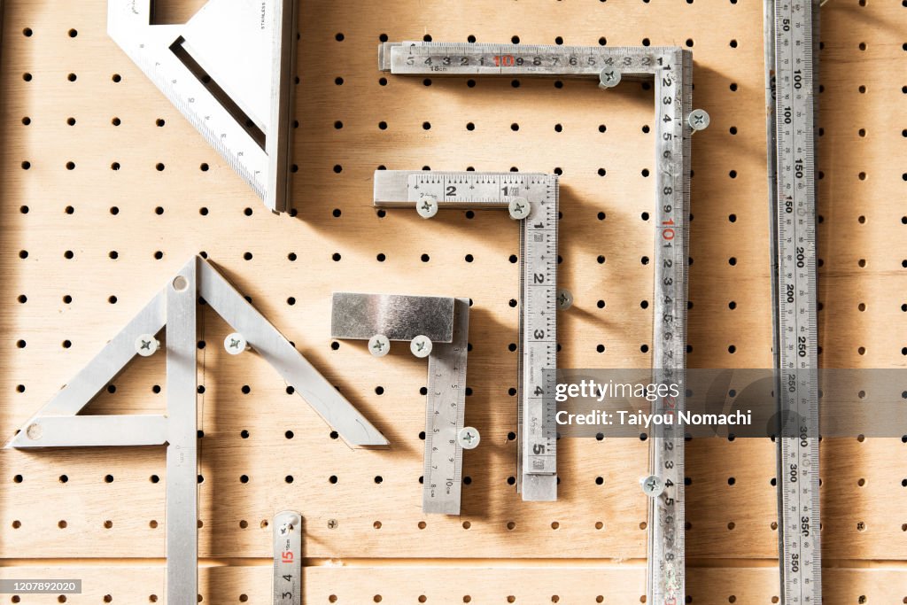 Beatiful Rulers Various Types Of Rulers Hung On The Wall High-Res Stock Photo - Getty ...