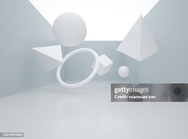 3d rendering illustration abstract background - 3d triangle stock pictures, royalty-free photos & images