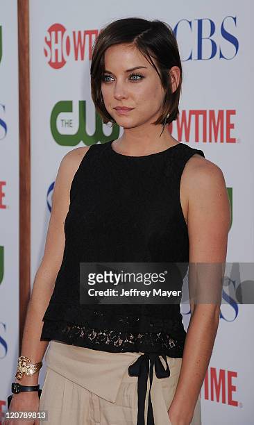 Jessica Stroup arrives at the TCA Party for CBS, The CW and Showtime held at The Pagoda on August 3, 2011 in Beverly Hills, California.