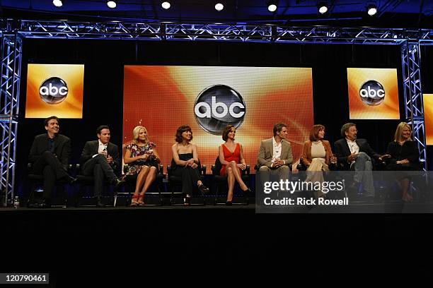 August 7, 2011 - "Pan Am" Session - Jack Orman , Michael Mosley, Margot Robbie, Karine Vanasse, Christina Ricci, Mike Vogel, Kelli Garner, Thomas...