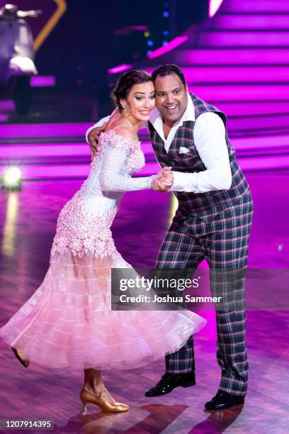 Ailton Goncalves da Silva performs on stage during the pre-show "Wer tanzt mit wem? Die grosse Kennenlernshow" of the television competition "Let's...