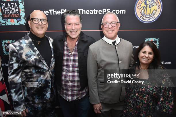 David Ebersole, Mark Kearney, Todd Hughes and Martine Melloul attend the House Of Cardin Special Screening At Palm Springs Modernism Week at The...
