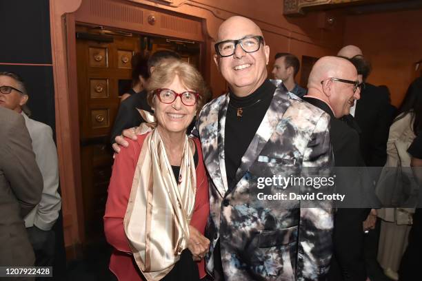 Jane Alexander Stewart and P. David Ebersole attend the House Of Cardin Special Screening At Palm Springs Modernism Week at The Plaza Theater on...