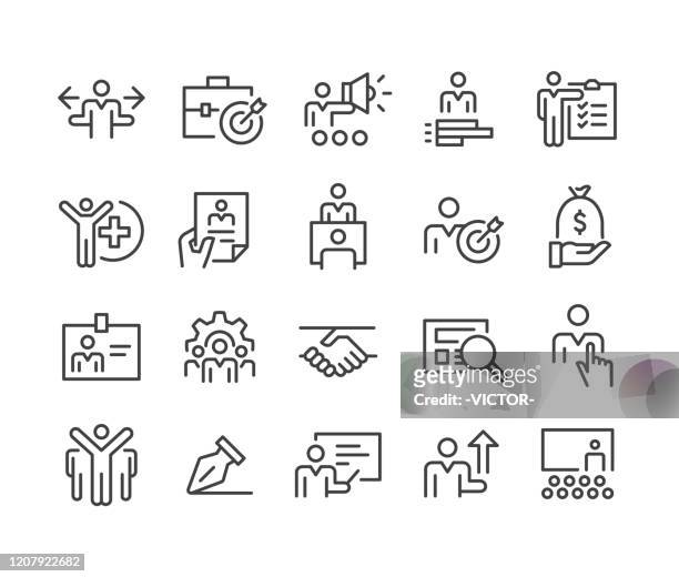 human resource icons - classic line series - responsibility stock illustrations