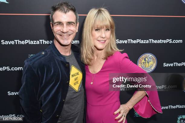 Henry Jeannerot and Heather Van Haaften attend the House Of Cardin Special Screening At Palm Springs Modernism Week at The Plaza Theater on February...