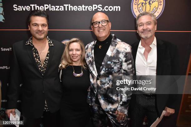 Jose Serrano, Cari Sudmeier, P. David Ebersole and Bennett Puterbaugh attend the House Of Cardin Special Screening At Palm Springs Modernism Week at...