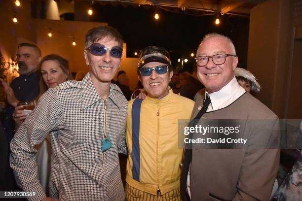Oscar Moreno, David Flores and Todd Hughes attend the House Of Cardin Special Screening At Palm Springs Modernism Week at The Plaza Theater on...