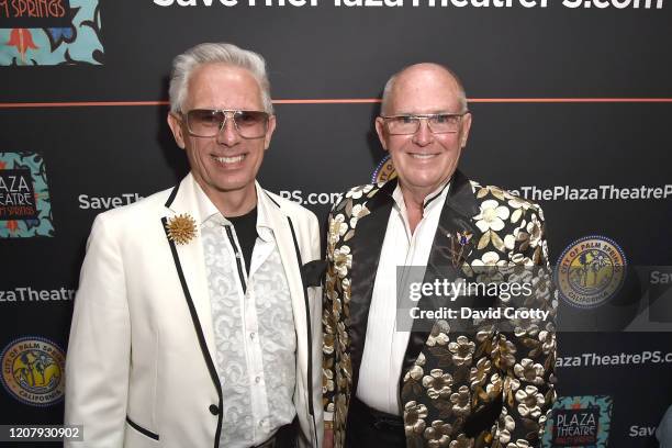 Richard Nielsen and Bruce Frasier attend the House Of Cardin Special Screening At Palm Springs Modernism Week at The Plaza Theater on February 21,...