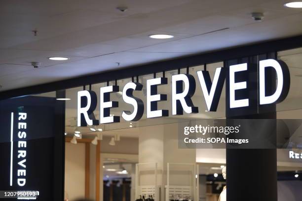 Logo of Reserved is seen at Galeria Shopping and Entertainment Centre.