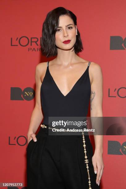 Lena Meyer-Landrut attends the L'Oreal Paris Bar "Room No. 311" during the 70th Berlinale International Film Festival Berlin at Alte Muenze on...