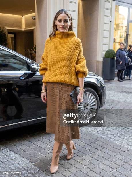 Olivia Palermo is seen during Milan Fashion Week Fall/Winter 2020-2021 on February 22, 2020 in Milan, Italy.