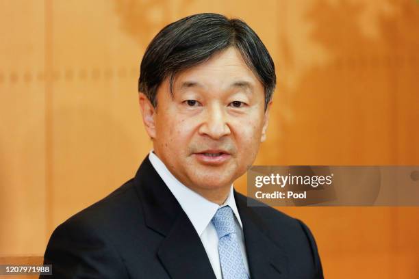 Japan's Emperor Naruhito speaks during a press conference on the occasion of the Emperor's birthday on February 21, 2020 in Tokyo, Japan. Emperor...