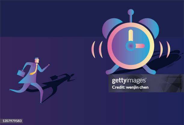 wettlauf gegen die alarm-aktie-illustration - due diligence cartoon stock-grafiken, -clipart, -cartoons und -symbole