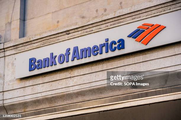 Bank of America logo seen in Midtown Manhattan.