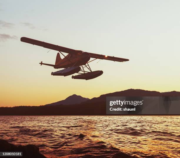 flyg mig till alaska - propeller airplane bildbanksfoton och bilder