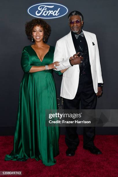 Dionne Lea Williams and Keith David attend the 51st NAACP Image Awards, Presented by BET, at Pasadena Civic Auditorium on February 22, 2020 in...