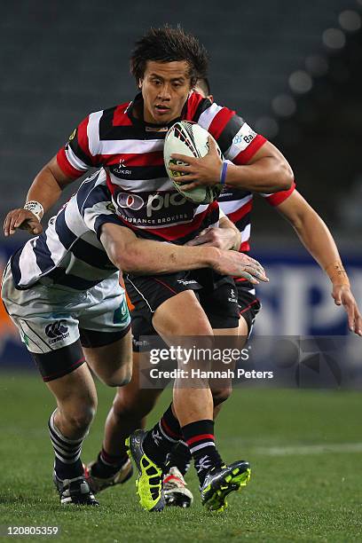 Tim Nanai-Williams of Counties makes a break during the round nine ITM Cup match between Auckland and Counties Manukau at Eden Park on August 11,...