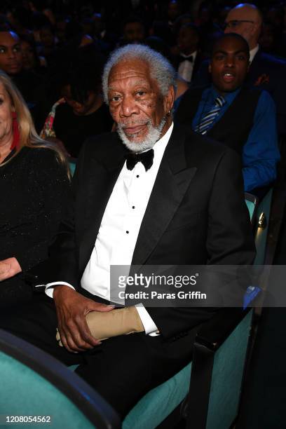 Morgan Freeman attends the 51st NAACP Image Awards, Presented by BET, at Pasadena Civic Auditorium on February 22, 2020 in Pasadena, California.