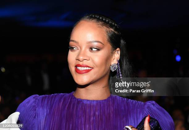 Rihanna attends the 51st NAACP Image Awards, Presented by BET, at Pasadena Civic Auditorium on February 22, 2020 in Pasadena, California.