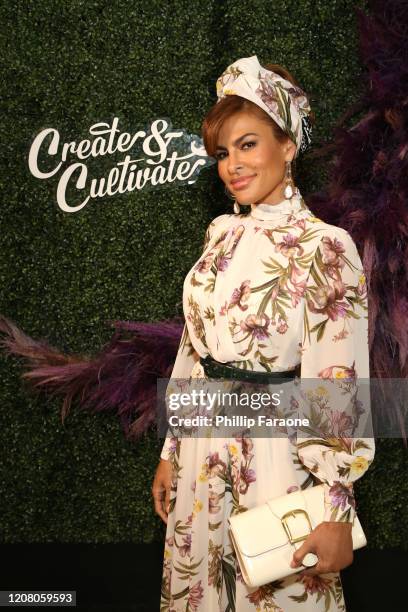 Eva Mendes attends Create & Cultivate Los Angeles at Rolling Greens Los Angeles on February 22, 2020 in Los Angeles, California.