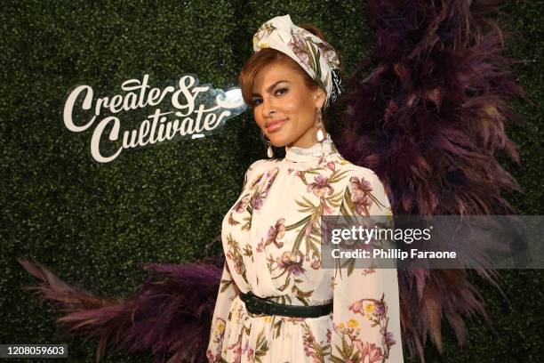 Eva Mendes attends Create & Cultivate Los Angeles at Rolling Greens Los Angeles on February 22, 2020 in Los Angeles, California.