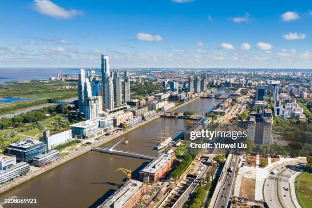 阿根廷布宜諾斯艾利斯鳥瞰圖 - buenos aires stockfoto's en -beelden