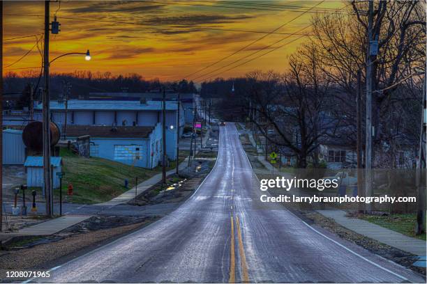 view from the top - small town america stock pictures, royalty-free photos & images