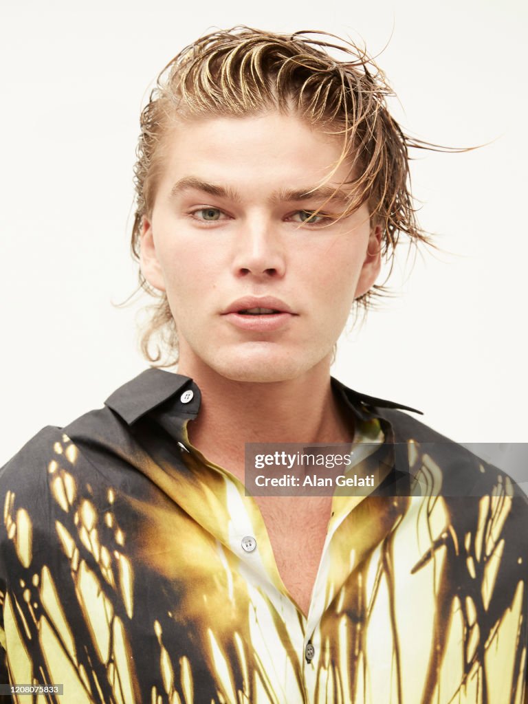 Model Jordan Barrett is photographed for Hunter magazine on January(02)