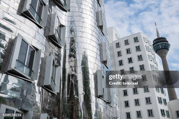 new zollhof at düsseldorf medienhafen, germany - medienhafen stock pictures, royalty-free photos & images