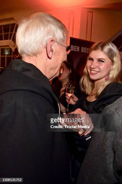 Rolf Becker, Lilith Becker during the Ben Becker "Affe" party at Admiralspalast on February 18, 2020 in Berlin, Germany.