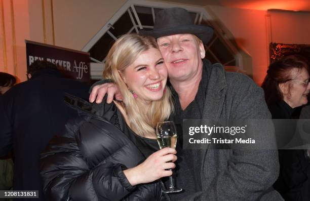 Lilith Becker, Ben Becker during the Ben Becker "Affe" party at Admiralspalast on February 18, 2020 in Berlin, Germany.