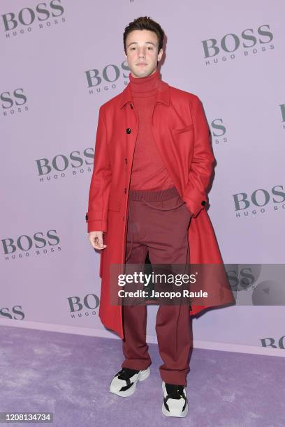 Cameron Dallas attends the Boss fashion show on February 23, 2020 in Milan, Italy.