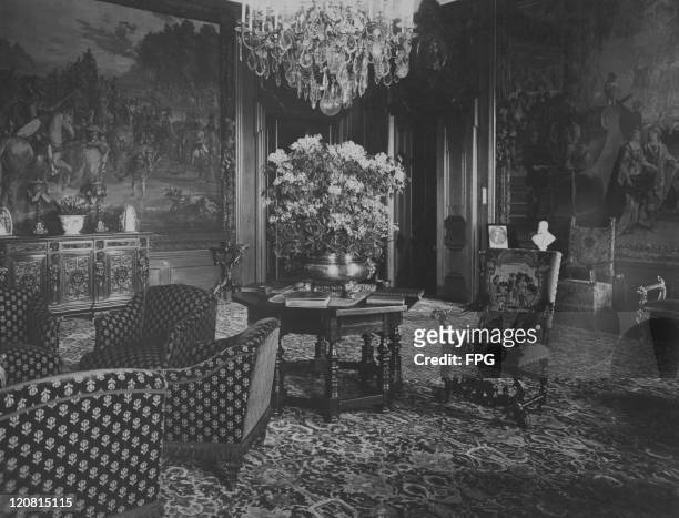 Sitting room in the Stadtschloss , Berlin, circa 1913. The room was used in that year by King George V and Queen Mary when they visited Berlin for...