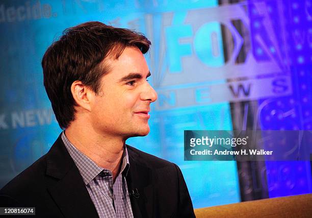 Driver Jeff Gordon visits "FOX & Friends" at FOX Studios on August 11, 2011 in New York City.