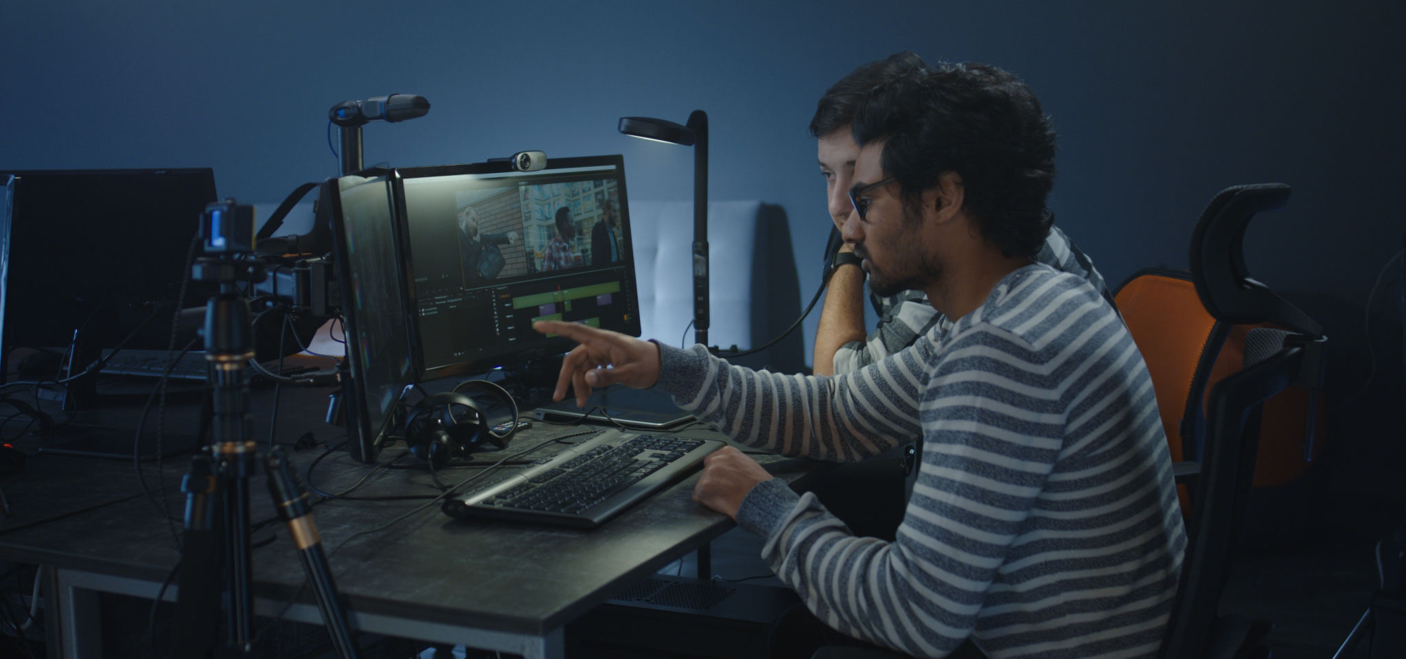 video editing teamwork